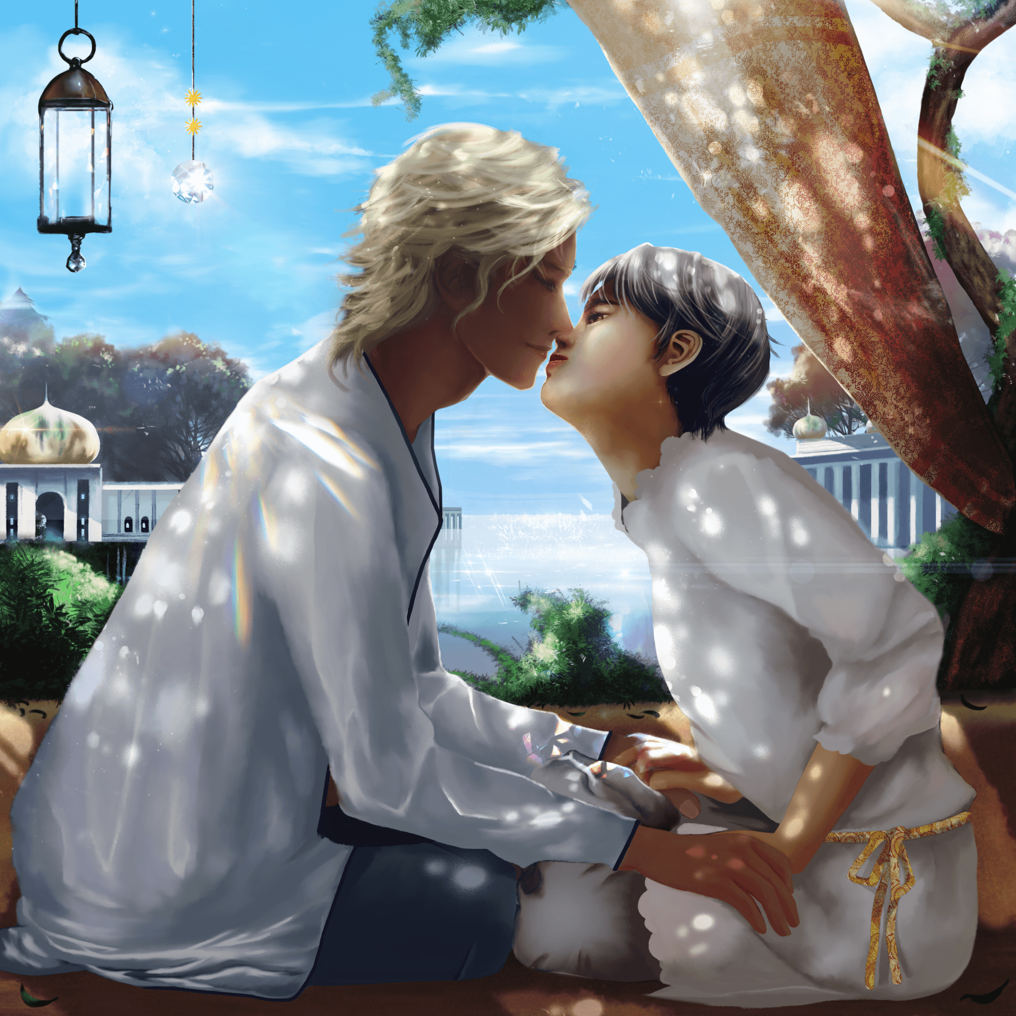 テラスでkiss